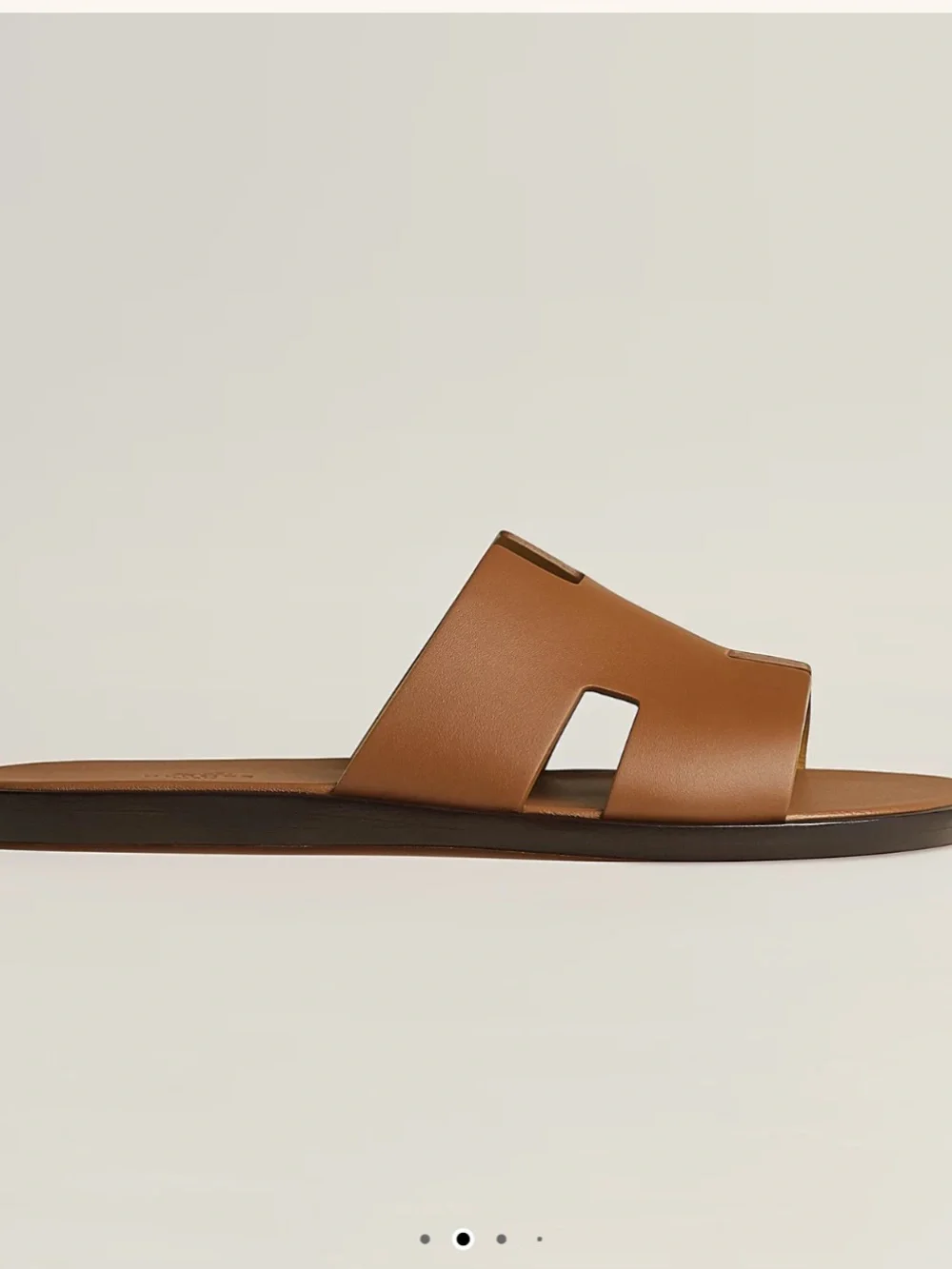 Men's Hermes Izmir Sandals Gold Sz 44 EUC W/ Box Dust Bags